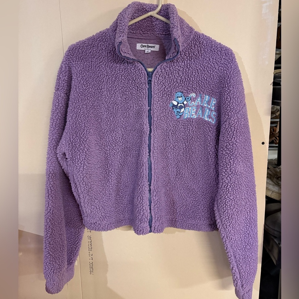 Care Bears Lavender Plush Sherpa Jacket with Embroidered Logo